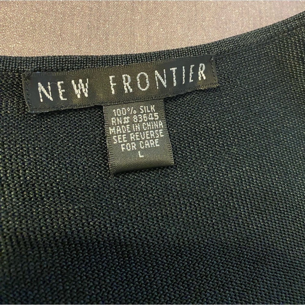 New Frontier v-neck silk top